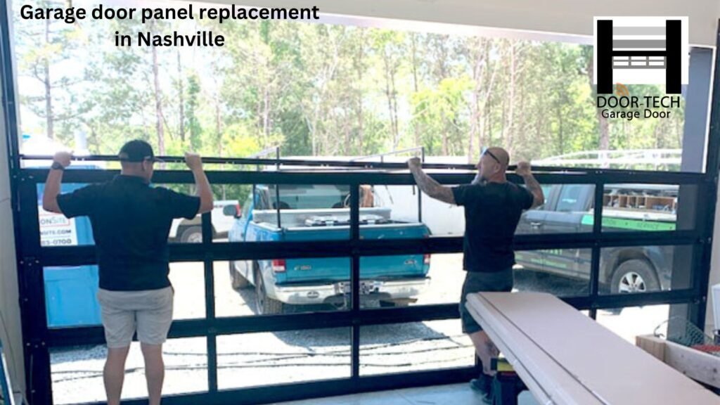 Garage door panel replacement in Nashville